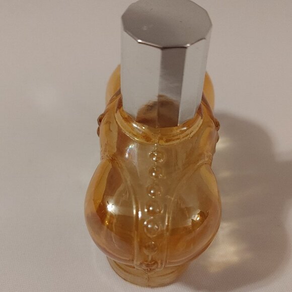 Vintage Prince Matchabelli Golden Autumn Fragrance 1oz EMPTY Carnival Glass - Picture 3 of 6